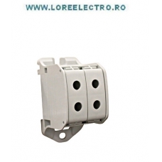 IKA21316 CLEMA DERIVATIE DUBLA CU-AL, 2 X 50MMP GRI, CU PRINDERE PE SINA, PRODUCATOR SCHRACK