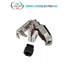 HSISR6SI3A, CONECTOR RJ45 ECRANAT CAT. 6A SCHRACK TECHNIK, 10 GBPS, STP, AWG 26-23, IP20, MONTAJ FARA PREASA