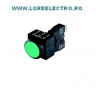 Buton verde cu LED 230V, plat SIEMENS, cod: 3SB3253-0AA41, 22 MM