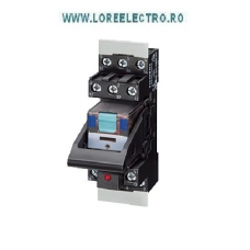 LZS:PT3A5L24 releu intermediar SIEMENS complet echipat cu soclu si LED, 3 contacte NO,  tensiune 24V DC
