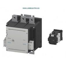 3TF6933-1DB4 VACUUM CONTACTOR 820A, 3P, SIEMENS 450KW, 400V/690V TENSIUNE BOBINA 24V DC, 3NO+3NC + CONTACTOR 3TC4417-4A