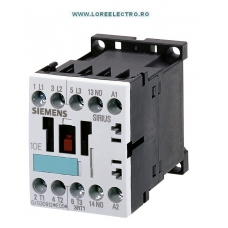 CONTACTOR 12A SIEMENS, contactor 24v, contactor 5.5kW  / 400V , COD: 3RT1017-1AB01, Tens. Bobina 24V a.c., 1NO