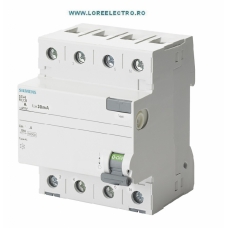 5SV4342-0 SIGURANTA AUTOMATA DIFERENTIALA 25A 3+N , TIP AC, In 25 A, 30 mA, 400 V ac, SIEMENS