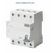 5SV3342-6 SIGURANTA AUTOMATA DIFERENTIALA 25A 3+N , RCCB TIP A, In 25 A, 30 mA, 400 V ac, SIEMENS