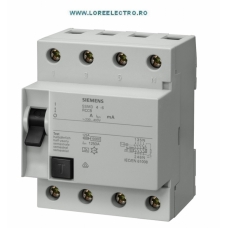 5SM3648-0 SIGURANTA AUTOMATA DIFERENTIALA 100A 3+N , RCCB TIP AC, In 100 A, 300 mA, 400 V ac, SIEMENS