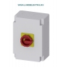 3LD2766-0TB53 + 3LD9280-0C cutie plastic cu cheie100A intrerupator pornit-oprit 3poli+N, 37Kw, Miner Rosu Galben Tip Pacco, Siemens,