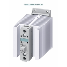 3RF2350-1AA02 RELEU ELECTRONIC 1 POL 50A, SIEMENS, TENSIUNE DE FORTA 24V .. 230V AC, TENSIUNE DE COMANDA 24V DC CU RADIATOR