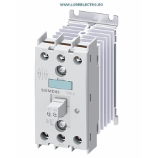 3RF2410-1AB45 CONTACTOR STATIC ELECTRONIC TRIFAZAT 10A CONTROL 2 FAZE, SIEMENS, TENSIUNE DE FORTA 48V .. 600V AC, TENSIUNE DE COMANDA 4 .. 30V DC CU RADIATOR