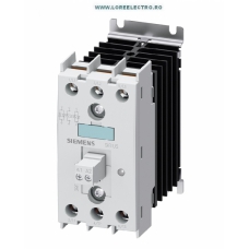 3RF2410-1AC45 CONTACTOR STATIC ELECTRONIC TRIFAZAT 10A CONTROL 3 FAZE, SIEMENS, TENSIUNE DE FORTA 48V .. 600V AC, TENSIUNE DE COMANDA 4 .. 30V DC CU RADIATOR