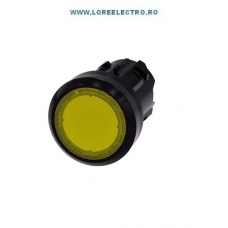 3SU1001-0AB30-0AA0 CAP BUTON GALBEN ILUMINABIL DIN PLASTIC 22MM, CU REVENIRE, SIEMENS SIRIUS ACT