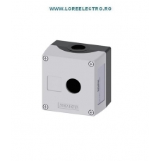 3SU1801-0AA00-0AB1 CUTIE GRI DIN PLASTIC 1 POST DE COMANDA SI LOC ETICHETA, PENTRU BUTOANE SIEMENS SIRIUS ACT