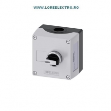 3SU1801-0BA00-4AB1 Cutie Comanda de plastic cu Selector Metalic 3 pozitii cu revenire 1NO, 1NO, Siemens