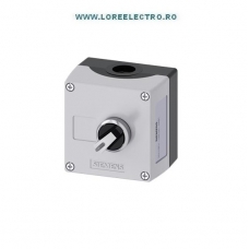 3SU1801-0BE00-4AB1 cutie Plastic Gri cu cheie Selectoare metalica 2 pozitii, cu retinere, 1NO, Siemens