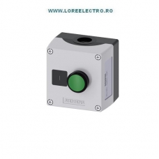 3SU1801-0AB00-2AB1 CUTIE PLASTIC CU BUTON VERDE CU REVENIRE 1NO, SIEMENS, SIRIUS ACT