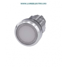 3SU1051-0AA60-0AA0 Cap buton ALB iluminabil metalic cu retinere Siemens Sirius Act 22MM