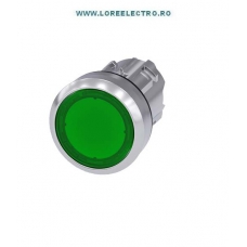 3SU1051-0AA40-0AA0 cap buton VERDE iluminabil metalic Siemens Sirius Act 22MM cu retinere