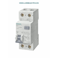 5SU1356-6KK06, Siguranta Diferentiala SIEMENS 6A, tip A, 1P+N, 30mA, curba B, 6kA, RCBO 6A, cod 5SU13566KK06