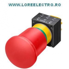 3SB3000-1TA20 , CAP BUTON CIUPERCA URGENTA ,FARA ILUMINARE SIEMENS ,ROSU , 40 mm ,