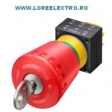3SB3000-1KA20 CAP BUTON CIUPERCA URGENTA FARA ILUMINARE SIEMENS ROSU 40 mm CU YALA,