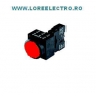 Buton rosu cu LED 230V, plat SIEMENS, cod: 3SB3254-0AA21, 22 mm