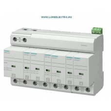 5SD7444-1 DESCARCATOR LA SUPRATENSIUNE COMBINAT TIP 1 SI 2 SIEMENS, 4 POLI PENTRU RETELELE TT SI TN-S, CAPACITATE DE DESCARCARE 100 kA