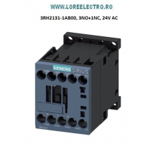 3RH2131-1AB00 RELEU CONTACTOR 6A , 4 POLI, SIEMENS 3 NO + 1 NC, SIRIUS, TENSIUNE BOBINA 24V AC