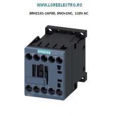 3RH2131-1AF00 RELEU CONTACTOR 6A , 4 POLI, SIEMENS 3 NO + 1 NC, SIRIUS, TENSIUNE BOBINA 110V AC