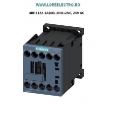 3RH2122-1AB00 RELEU CONTACTOR 6A , 4 POLI, SIEMENS 2 NO + 2 NC, SIRIUS, TENSIUNE BOBINA 24V AC