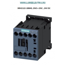 3RH2122-1BB40 RELEU CONTACTOR 6A , 4 POLI, SIEMENS 2 NO + 2 NC, SIRIUS, TENSIUNE BOBINA 24V DC