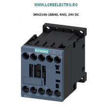 3RH2140-1BB40 RELEU CONTACTOR 6A , 4 POLI, SIEMENS 4 NO , SIRIUS, TENSIUNE BOBINA 24V DC