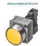 3SB3602-0AA11 , BUTON METALIC PLAT NEGRU, 1 NO ,