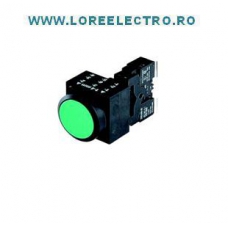 Buton verde cu LED 24V, plat SIEMENS, cod: 3SB3245-0AA41, 22 mm