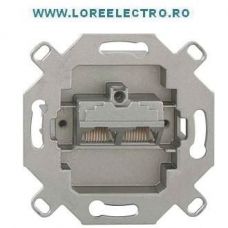 RUT: 13210405 MECANISM PRIZA DUBLA CALCULATOR RJ 45 cat.5, SIEMENS DELTA LINE, RUTENBECK