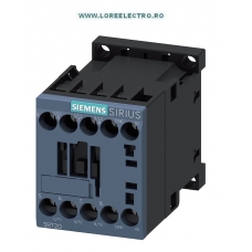 3RT2015-1HB42, Contactor SIEMENS 7A, SIRIUS, 3KW / 400 V, TENSIUNE BOBINA ( 0,7 .. 1,25 ) 24V DC control direct PLC, 2,8W, 1NC,