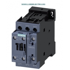 3RT2023-1KB40 Contactor 4KW / 400 V, CONTACTOR 9 A SIEMENS Sirius, tensiune bobina  24V DC pentru control direct PLC, Auxiliar 1NO+1NC, S0