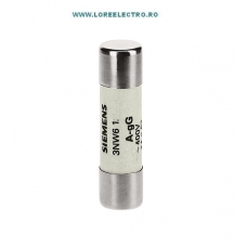 3NW6101-1 Siguranta fuzibila cilindrica 6A 14X51 mm, SIEMENS, curba ardere gG, 400V