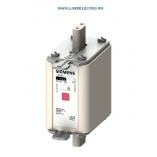 3NA7824-7 Siguranta fuzibila Siemens MPR 80A grupa NH00, tensiune 500V AC /  250V DC, curba Ardere gG, Cu indicator Siguranta Arsa