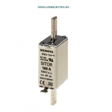 3NE4124 Siguranta ultrarapida MPR 160A, grupa NH0, curba Ardere aR, NH0, In 160 A, aR, 690 V ac, 440 V DC, Siemens