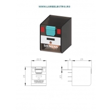 LZX:PT270615 Mini releu Industrial 12A cu 2 Contacte Basculante,12A tensiune Bobina 110V AC, Siemens PT Series