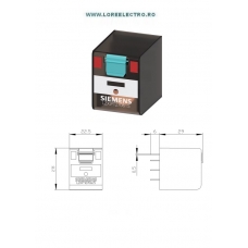 LZX:PT270730 Mini releu Industrial 12A cu 2 Contacte Basculante,12A tensiune Bobina 230V AC, Siemens PT Series