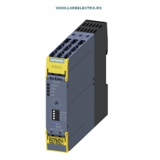 3SK1122-1CB42 RELEU SAFETY SIEMENS, 2NO IESIRE CONTACT SEMICONDUCTOR INSTANT, 2NO CONTACT SEMICONDUCTOR CU INTARZIERE 0,5S .. 30S, BOBINA 24V DC
