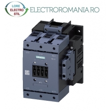 3RT1054-1AB36, Contactor trifazat SIEMENS 115A 24V tensiune bobina 24V ac / dc, S6, 2NO+2NC, BORNE TUNEL