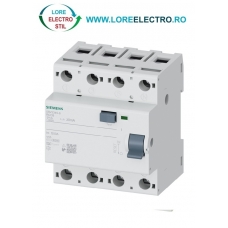 5SV3345-6 SIGURANTA DIFERENTIALA 3P+N, 125A, TIP A, 30mA, 400V, SIEMENS