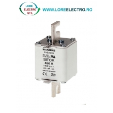 3NE1225-3 siguranta fuzibila ultrarapida MPR 200A Siemens, curba gR, Gupa NH 1, 690V ac, 250V DC, prindere cu suruburi