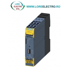 3SK1122-2CB41 RELEU SAFETY SIEMENS, 2NO IESIRI INSTANTANEE + 2NO IESIRI TEMPORIZARE, BOBINA 24V DC, TERMINALE CU ARC