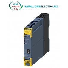 3SK1220-2AB40 RELEU SAFETY SIEMENS, 2 CANALE SAU 2 SENZORI CU 1 CANAL, BOBINA 24V DC, TERMINALE ARC