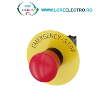 3SU1100-1HB20-1CG0, BUTON DE COMANDA COMPLET SIEMENS SIRIUS, DIAMETRU DE 22 MM, TIP CIUPERCA 40 MM, ROSU, CU RETINERE, 1NC, CONEXIUNE CU SURUB