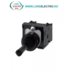 3SU1100-7AC10-1NA0, JOYSTICK DE COMANDA COMPLET SIEMENS SIRIUS, DIAMETRU DE 22 MM, NEGRU, CU REVENIRE, 2 POZITII ORIZONTAL O-I, 2NO, CONEXIUNE CU SURUB