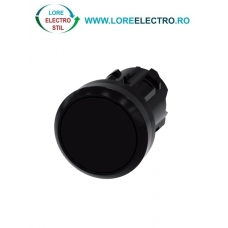 3SU1000-0AB10-0AA0, ACTUATOR BUTON SIEMENS SIRIUS, DIAMETRU DE 22 MM, NEGRU, PLAT, FUNCTIONARE MOMENTANA CU REVENIRE