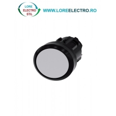 3SU1000-0AB80-0AA0, ACTUATOR BUTON SIEMENS SIRIUS, DIAMETRU DE 22 MM, GRI, PLAT, FUNCTIONARE MOMENTANA CU REVENIRE